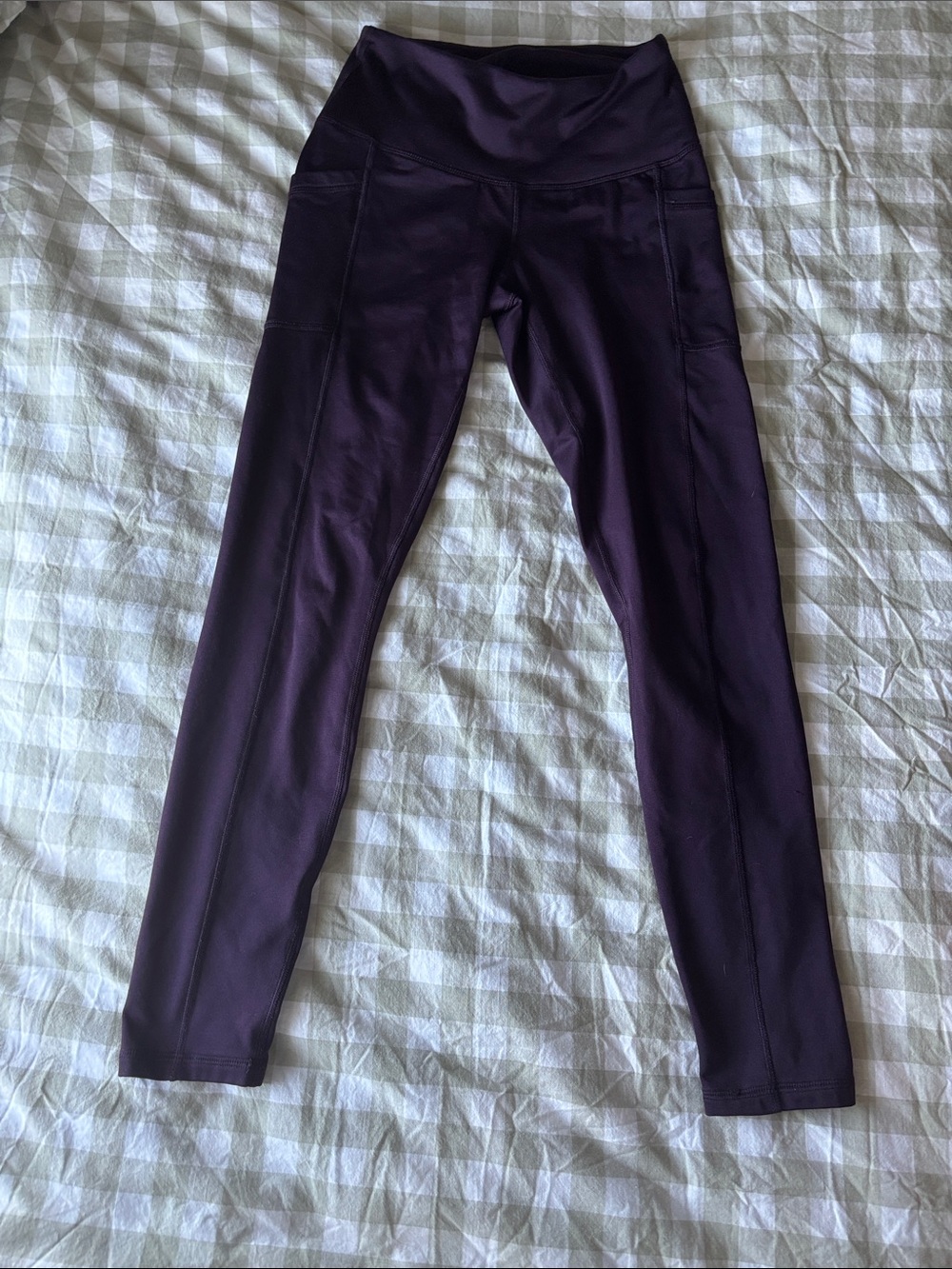 90 Degrees High-Waist Plum Active Leggings